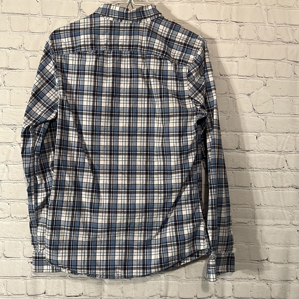 Goodfellow Plaid Button Top Slim Small - Picture 2 of 2